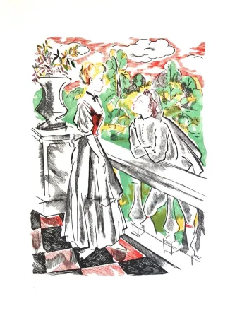 Incisione Su Legno Grau Sala - Théâtre de Marivaux