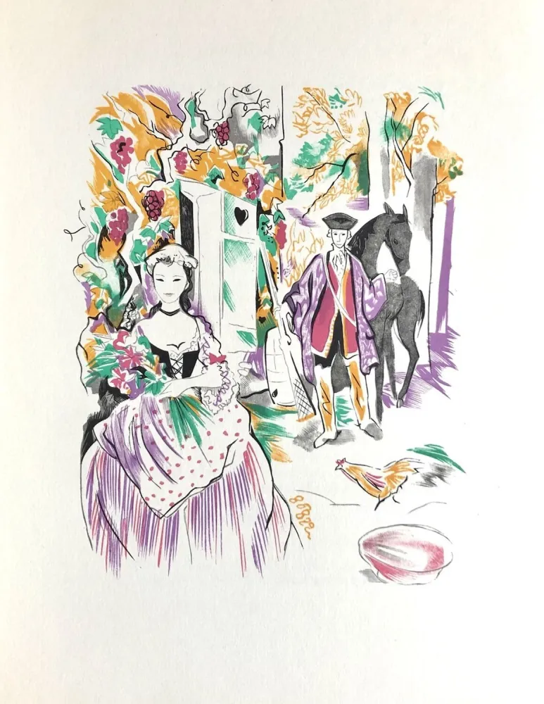 Incisione Su Legno Grau Sala - Théâtre de Marivaux