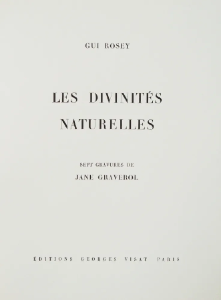Libro Illustrato Graverol - Les divinités naturelles