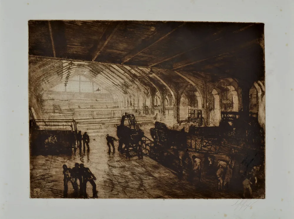 Acquaforte Greppi - AIRCRAFT CONSTRUCTION SITE, 1915-1918