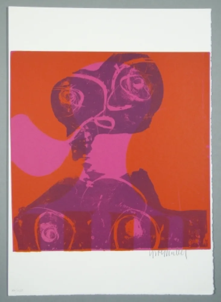 Incisione Su Legno Grieshaber - Myom