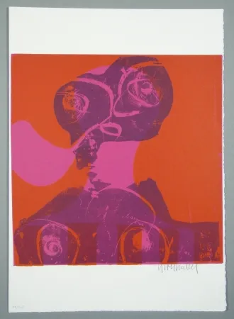 Incisione Su Legno Grieshaber - Myom