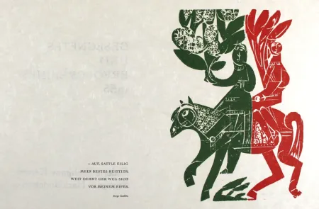 Incisione Su Legno Grieshaber - Neujahrsritt