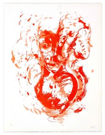 Litografia Grinberg - Le changement en mauvais esprit 