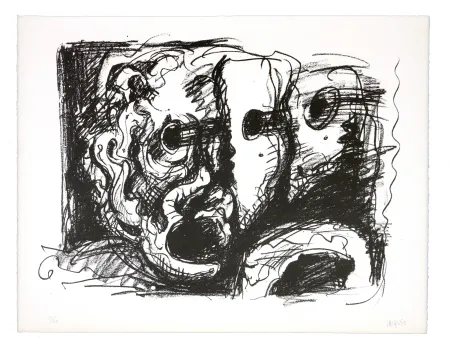 Litografia Grinberg - Le changement en tragédie (schizophrénie grecque)