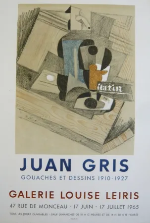 Manifesti Gris  - Affiche exposition  galerie Louise Leiris