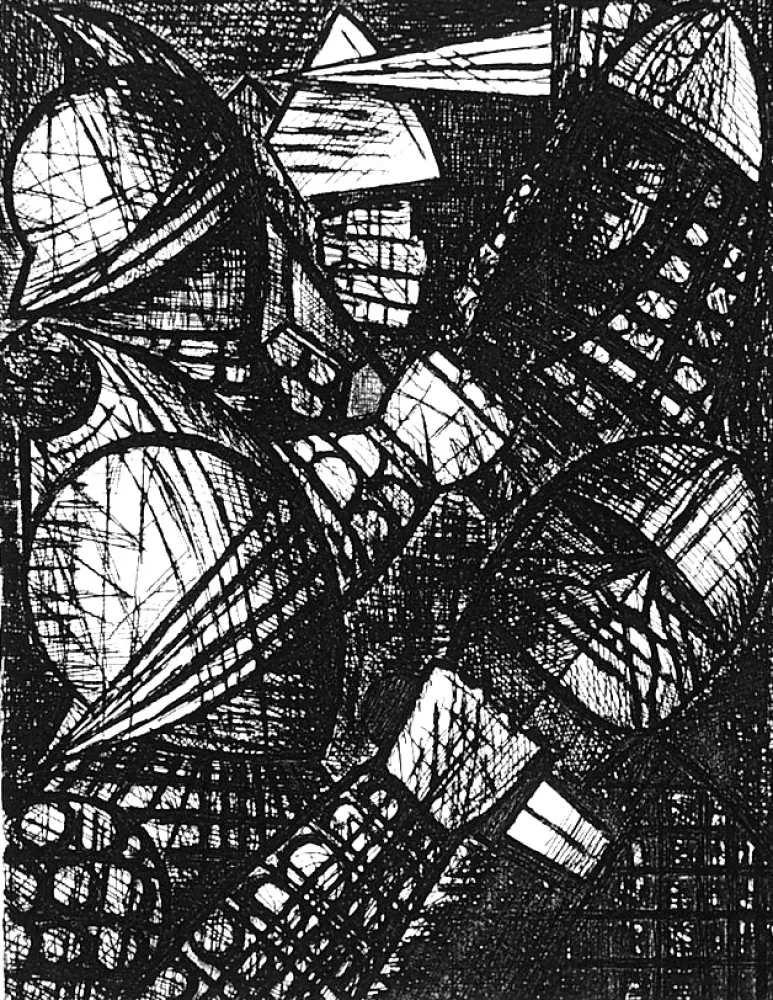 Acquaforte Gromaire - Le combat