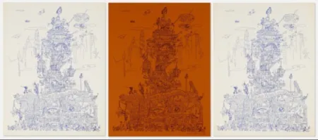 Litografia Grooms - City of Chicago exhibition poster