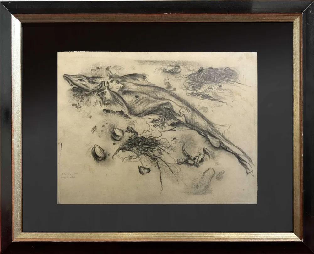 Non Tecnico Grosz - STRANDGUT Original pencil drawing on paper