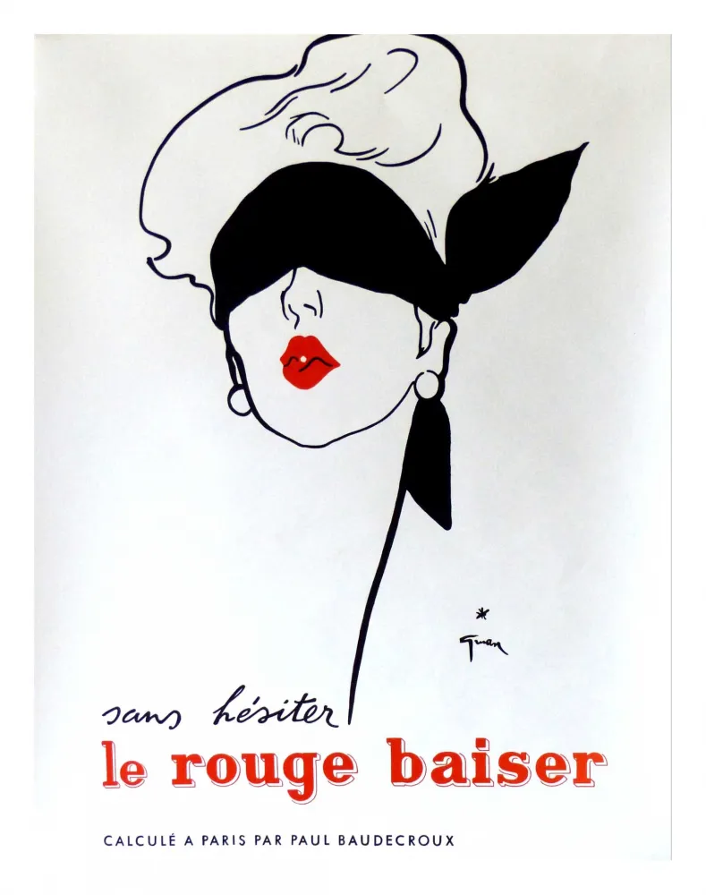 Manifesti Gruau - LE ROUGE BAISER