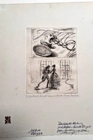 Acquaforte Gruner - Probedrucke zu Adelbert Stifter 