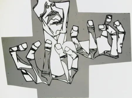 Incisione Guayasamin - Las manos de la ira