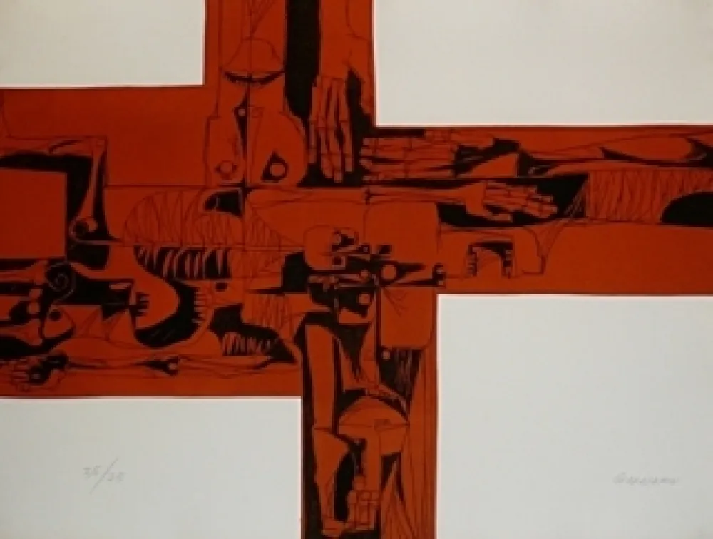 Incisione Guayasamin - Lidice 2