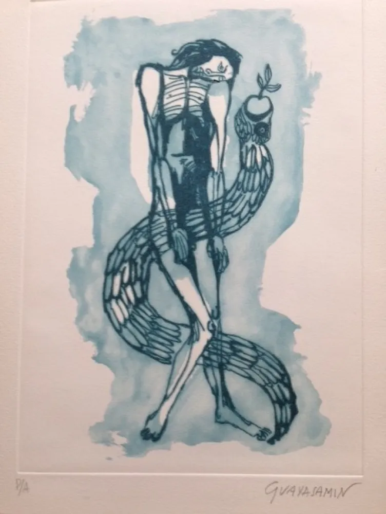 Acquaforte Guayasamin - Serpiente del Paraíso