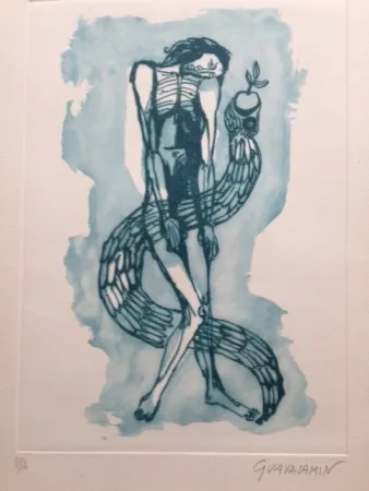 Acquaforte Guayasamin - Serpiente del Paraíso