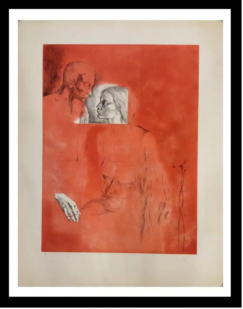 Incisione Gudiol - Retrato