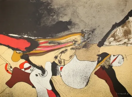 Litografia Guinovart - Cap a fora