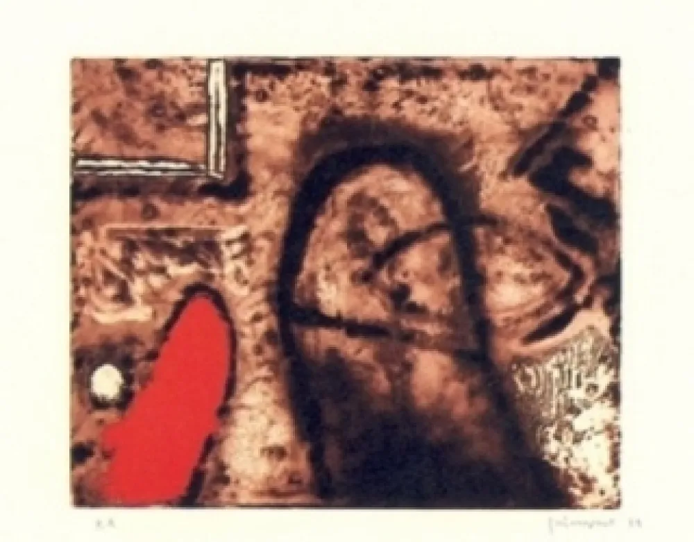 Incisione Guinovart - Figura i vermell 