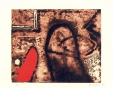 Incisione Guinovart - Figura i vermell 