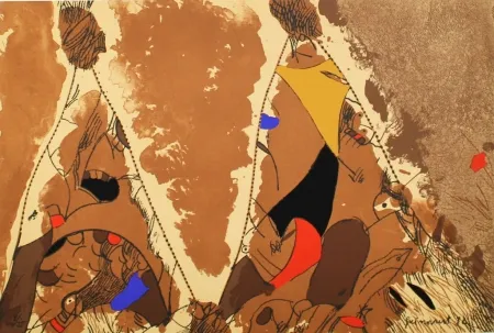 Litografia Guinovart - Les pires