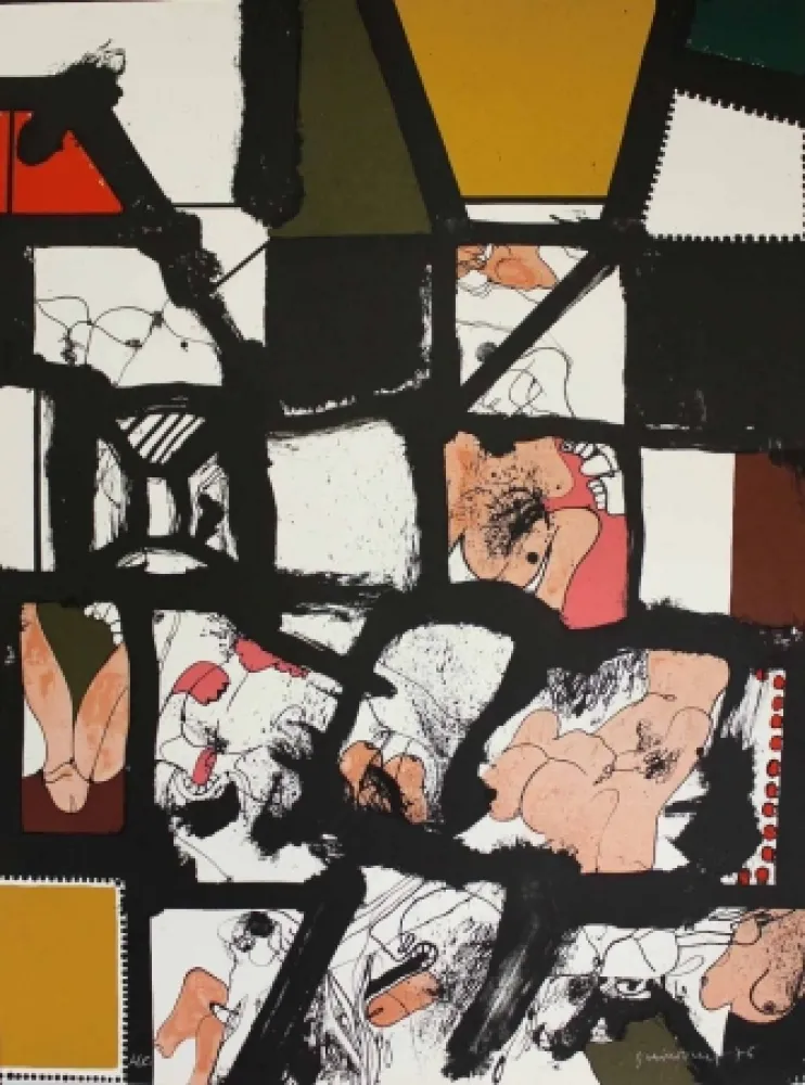 Litografia Guinovart - L'ull 1976