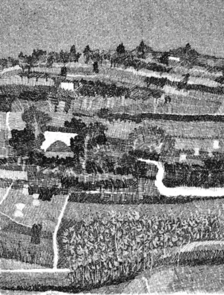 Acquaforte Gulino - Paesaggio marchigiano