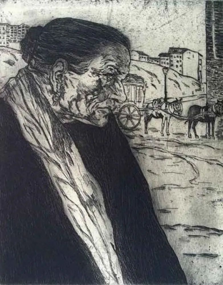 Acquaforte Gutiérrez Solana  - La Trapera