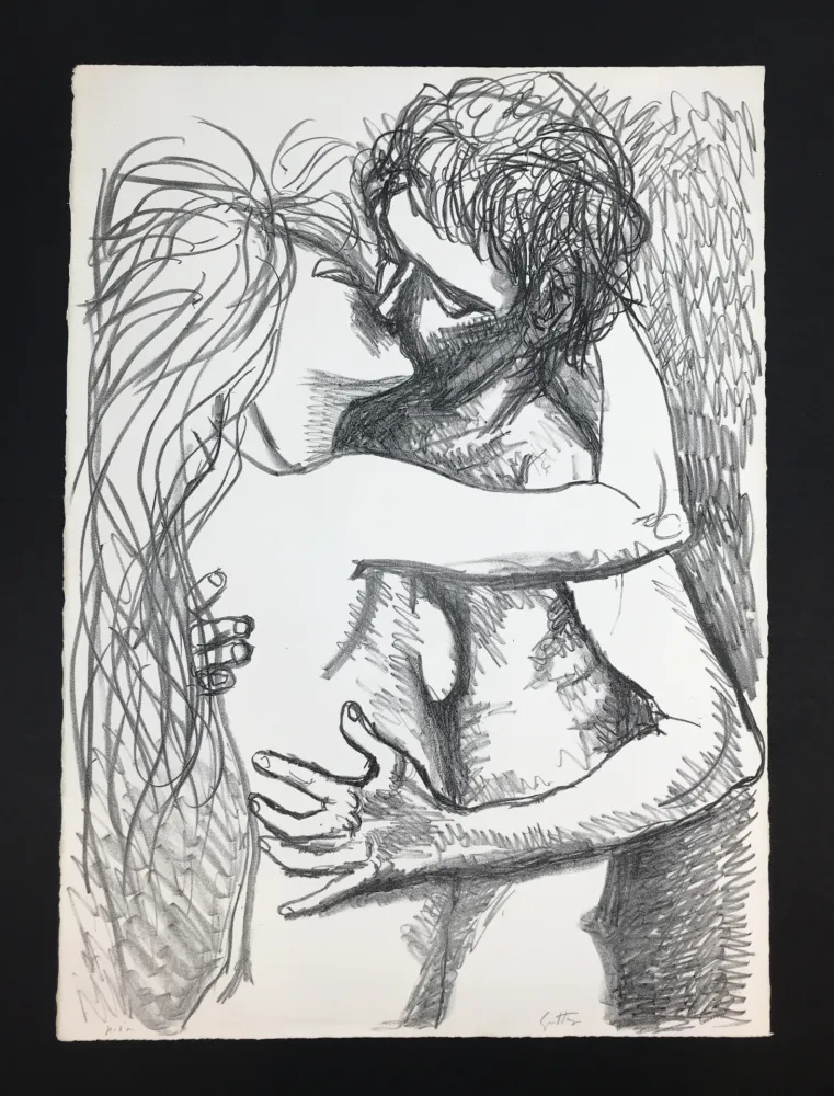 Litografia Guttuso - Abbraccio