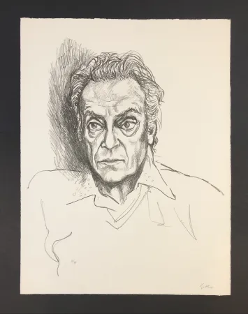 Litografia Guttuso - Autoritratto