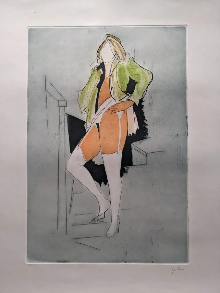 Acquaforte E Acquatinta Guttuso - Calze Bianche / White Socks