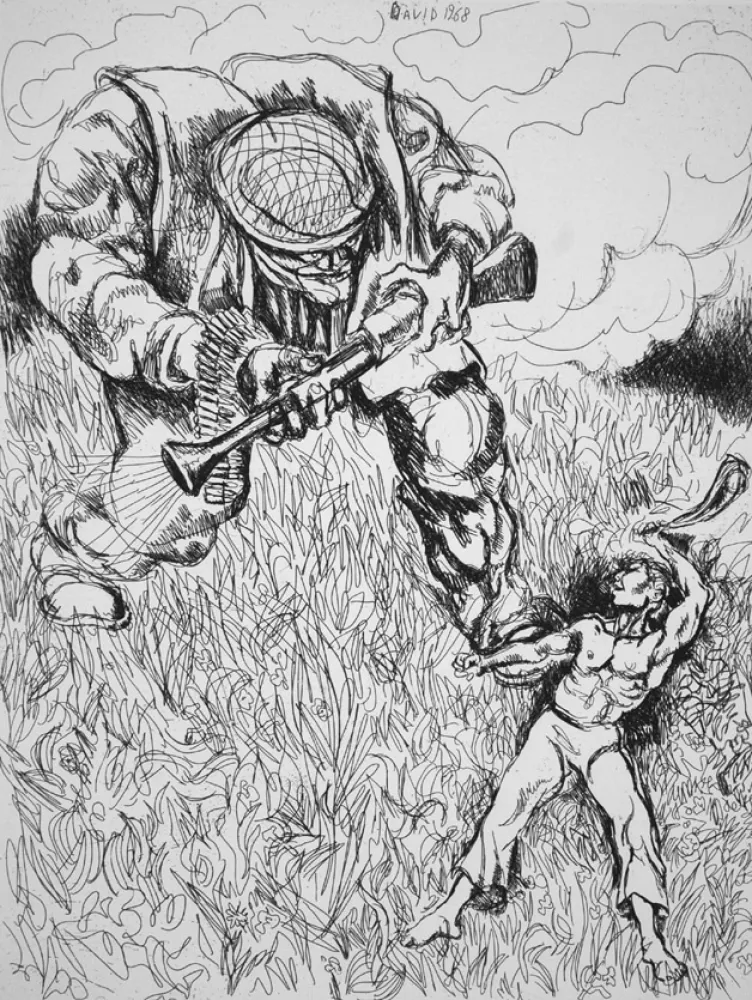 Acquaforte Guttuso - David 1968