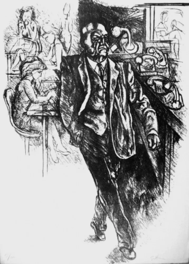 Litografia Guttuso - L'industriale