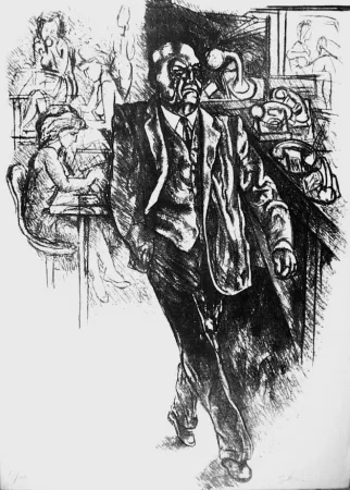 Litografia Guttuso - L'industriale