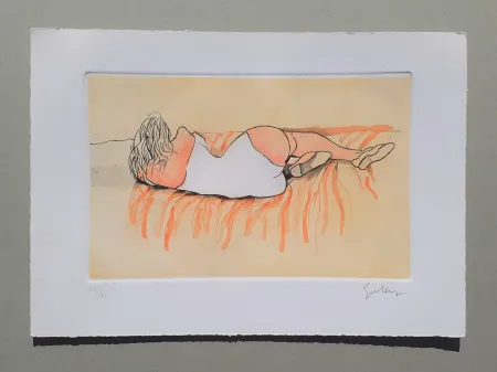 Acquaforte E Acquatinta Guttuso - Modella distesa