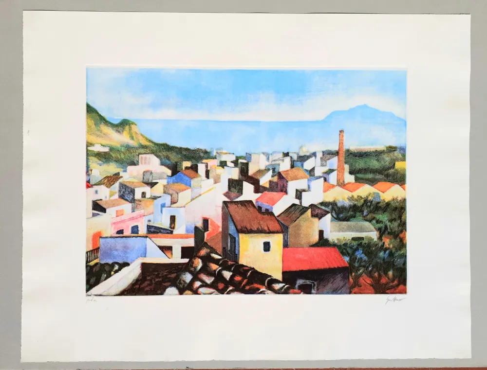 Acquaforte E Acquatinta Guttuso - Veduta di Bagheria