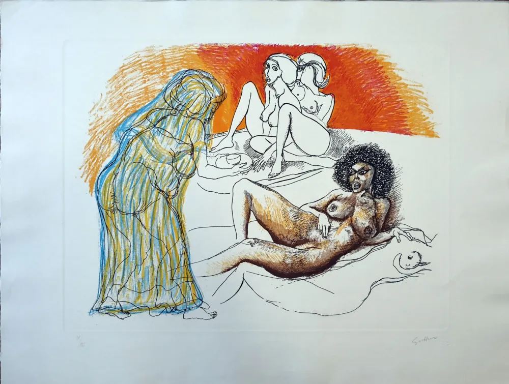 Acquaforte Guttuso - Zefis a Usbek