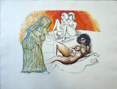 Acquaforte Guttuso - Zefis a Usbek