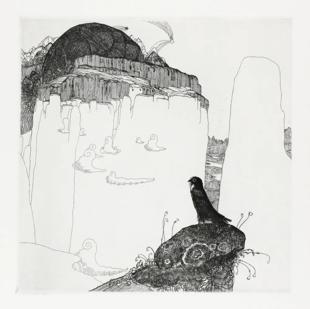 Incisione Hablik - Turmfalke (Kestrel)