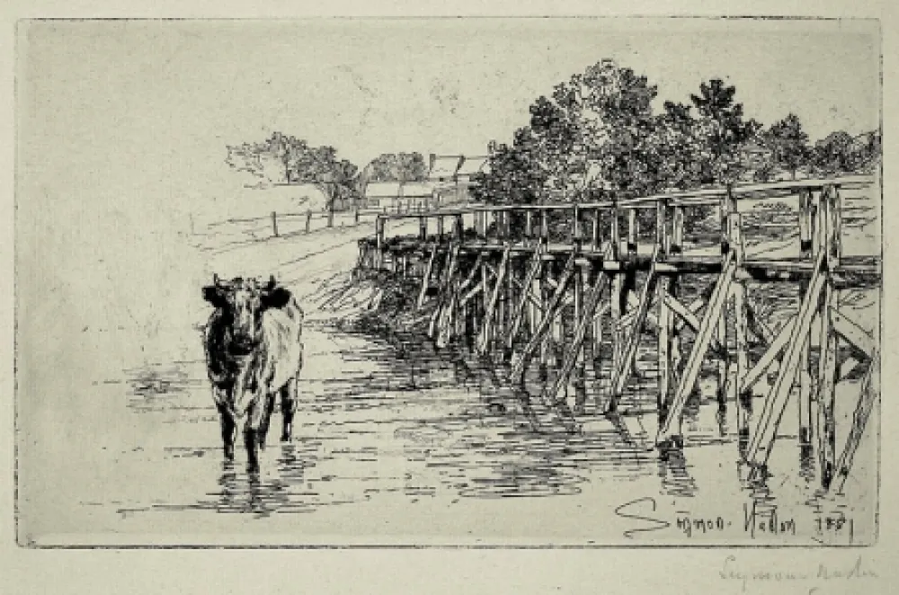 Acquaforte Haden - The Village Ford