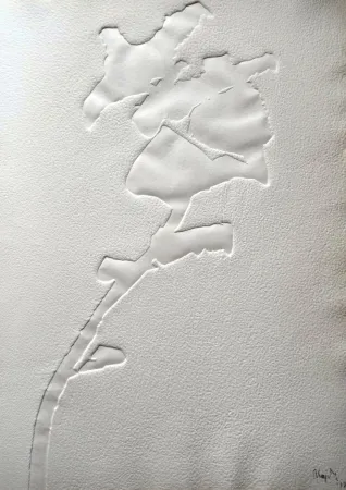 Rilievo Hajdu - Flowers 1 - Hand signed Relief, 1970 - Gaufrage original signée      