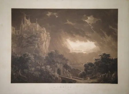 Acquatinta Haldenwang - L’Orage