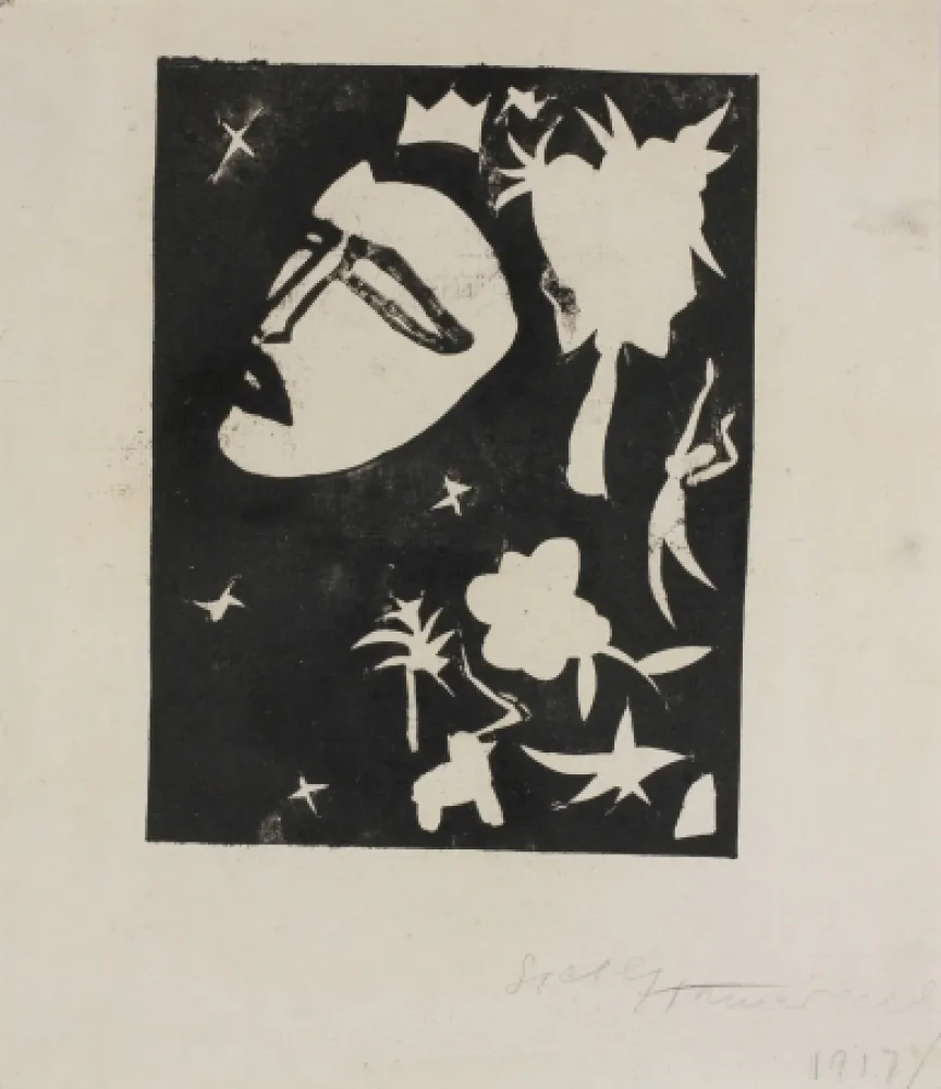 Incisione Su Legno Hamerschlag - Maske (Mask)