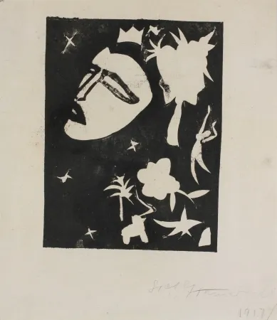 Incisione Su Legno Hamerschlag - Maske (Mask)