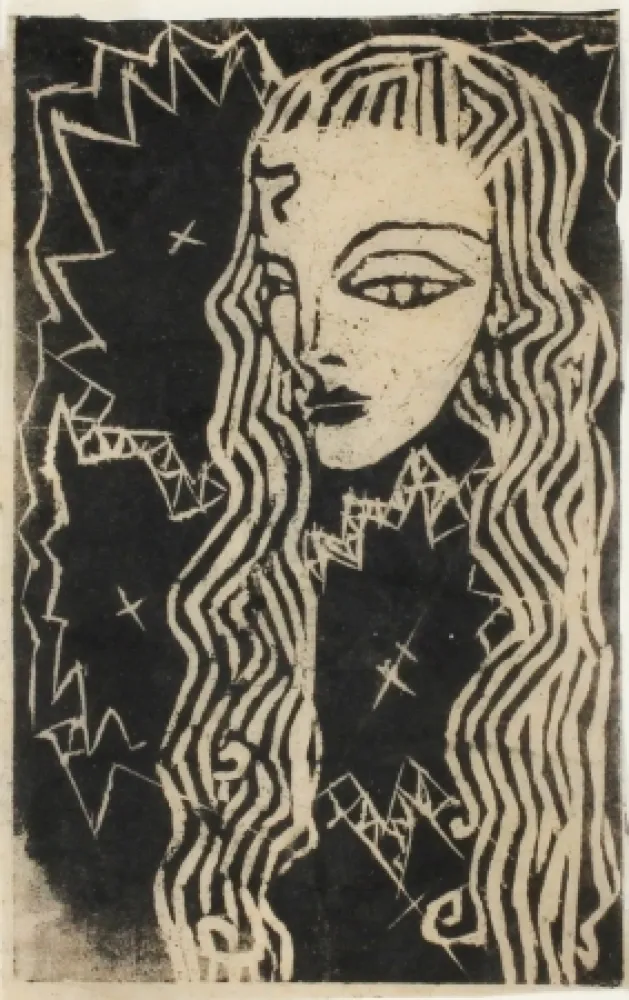 Incisione Su Legno Hamerschlag - Portrait