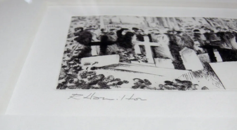 Acquaforte Hamilton - With unfeigned regret (Illustration for James Joyce’s ‘Ulysses’, 1989)