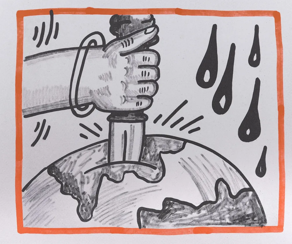 Litografia Haring - Against all Odds, 1990