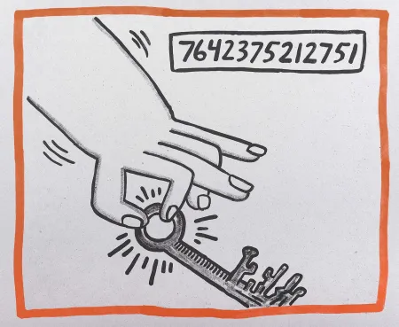 Litografia Haring - Against all Odds, 1990