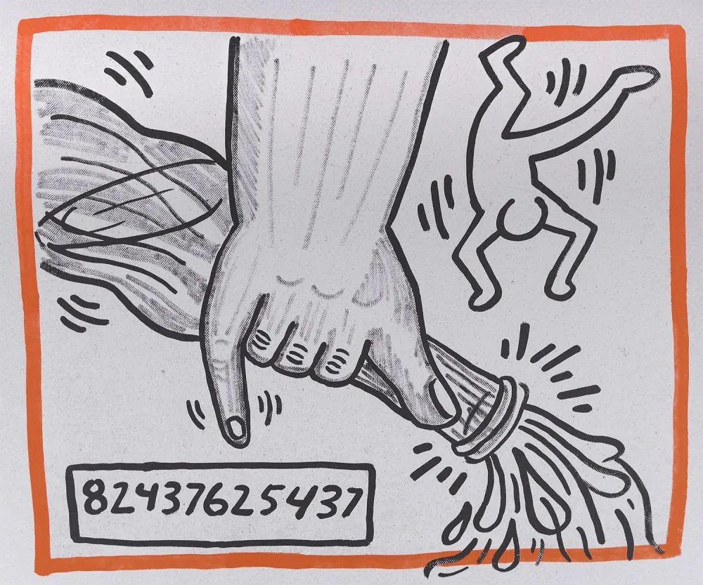 Litografia Haring - Against all Odds, 1990