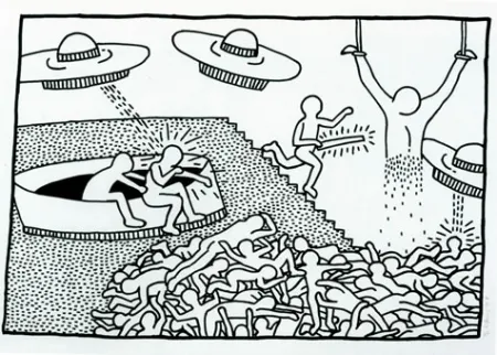 Litografia Haring - Blueprint Drawing #2