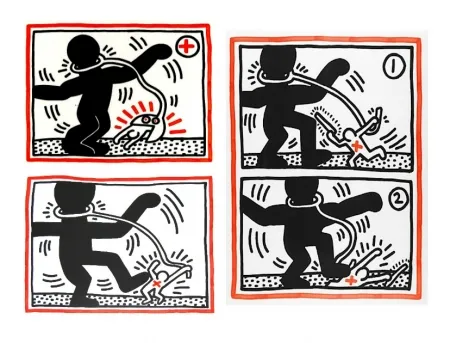 Serigrafia Haring - Free South Africa Series, set of 3